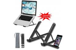 China Non Slip Height Adjustable Laptop Stand 245mm With Phone Holder supplier