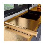 PVC Removable Gold Metallic Wallpaper Aluminum Gold Foil Wallpaper for sale