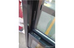 China Black Anthracite UPVC Single Hung Window With Double Glass supplier