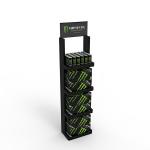 Free Standing Sparkling Wine Display Shelf Metal Tube Display Stand with Removable Shelves