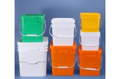 China PP Square Plastic Repository IML / Thermal Transfer / Screen Printing With Handle supplier