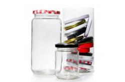 China Private Label 8Oz 380Ml 500Ml Clear Sauce Chilli Glass Jar With Metal Lid supplier