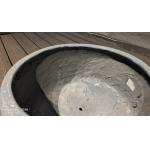 Hand Carve Fiberclay Planter In Modern Hand Carved Design For Plants