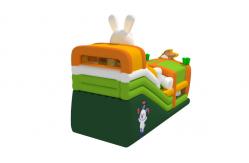 China Tarpaulin Inflatable Water Slides Rabbit Themed Kids Water Jumping Castle With Slide supplier