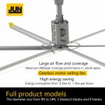 Industrial Large Ceiling Fan with 24FT (7.3 meters) Six Pieces of Aluminum Alloy Blades for sale