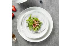 China Modern White Porcelain Dinnerware Set Marble Pattern Plate Bowl Mug supplier
