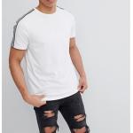 White Trendy Oversized T Shirts O Neck Classic Contrast Stitching Design for sale