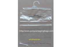 China Small Clear PP Poly Bags With Hangers For Apparel / Clothing / Dress supplier