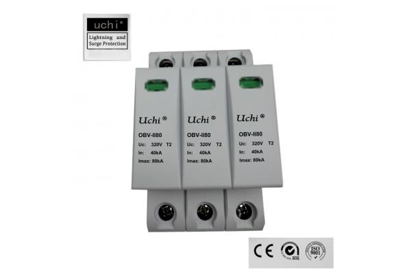 3 Pole 80kA Surge Protection Device SPD For 275V Power System