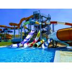 Water Amusement Park Outdoor Swimming Pool Kids Playground Fiberglass Slide for sale