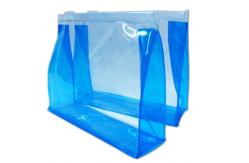 China Custom Clear PVC Cosmetic Bag / Toiletry PVC Travel Bag With Zipper supplier
