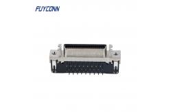 China Right Angle PCB 36 Pin SCSI Female Connector With Zinc Alloy Shell supplier