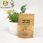 Food Grade  Paper Bags Resealable White Paper Bag With Window Eco-friendly Packaging Pouch For Tea for sale