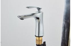 China Chrome Plated Single Hole Silver Wash Basin Faucet supplier