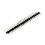 40 Pin Header  1.27mm pitch  Single Row  180° DIP Black ROHS  pin header socket for sale