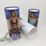 Bikini / T - Shirt Cardboard Tube Packaging Matt Lamination With Inside And Outside for sale