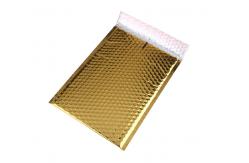 China Gold Metallic Bubble Mailers / Decorative Padded Envelopes Customized Printed supplier
