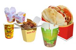 China Food Packaging Kebab Paper Container Machine With Hot Air System supplier