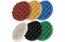 China Wool Buffing / Polishing Set 5 Waffle Foam Pads For Hook / Loop Backing supplier