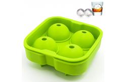 China Sustainable Food Grade Silicone Ice Mold With 4x4.5cm Ball Capacity supplier