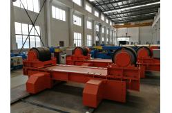 China Tank Tower 250T Welding Turning Rolls Rubber Wheel Heavy Duty supplier