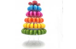 China Self Assemble Circle 6 Tier Macaron Tower Macaron Display Tray Acrylic supplier