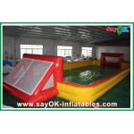 Outdoor Custom 12 x 2 x 6m Inflatable Soccer Field / Football Pitch With Air Pump for sale