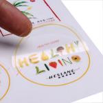 Cheap Custom Transparent Stickers Waterproof Clear Adhesive Labels With Design Printing for sale