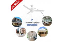 China Low Profile DC110V Dimmable LED Ceiling Fan Reversible Quiet DC Motor supplier