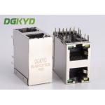 Cat 3 Stack RJ45 2 X 1 Dual Port Rj45 jack Network Rj45 Connectors for sale