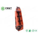 Glossy Lamination Custom Color Printing Folding Cardboard Floor Display Stand For Food for sale