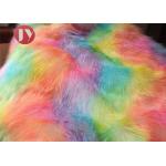 Luxury Extra Soft Washable Faux Fur Fabric , Cuddly Wave Long Pile Plush Fabric 50-70mm for sale
