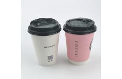 China Custom Disposable Bubble Tea Cups 360ml Round Paper Coffee Cup supplier