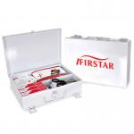 10 Person Workplace First Aid Kit Items White Metal First Aid Case 27.5x19x6.5cm for sale