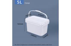 China Supplied Rectangle Plastic Bucket Storage Pail Container With Lid Handle supplier