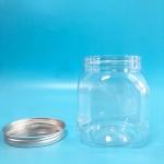Clear Rectangular 820ml Plastic Cookie Jars For Chocolate Snacks for sale
