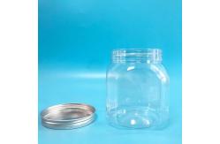 China Clear Rectangular 820ml Plastic Cookie Jars For Chocolate Snacks supplier