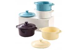 China Mini Stoneware Ceramic Oven Bowl Pot For Creme Brulee Cake Oven supplier