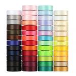 196 Color Rainbow Ribbon Single Double Face 100% Polyester Satin Wrap Ribbon Roll for sale