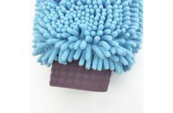 China 100% Polyester 1200gsm Microfiber Car Cleaning Wash Mitt With Elastic Cuff supplier