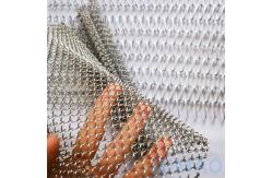 China Max Unrestricted Metal Mesh Curtain Texture With Diamond Perforations supplier