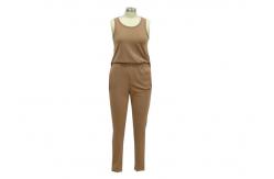 China Comfortable Women'S Long Pant Romper , Jersey Casual Sleeveless Jumpsuit Round Neck supplier