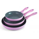 Purple Aluminum Alloy SGS 30cm Stackable Cookware Sets for sale
