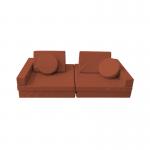 Creative Kids Modular Microsuede Floor Foam Play Couch For Playroom for sale