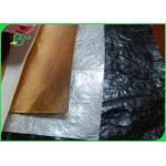 Wrinkled Tear Resistant 0.55mm Black Washable Kraft Paper For Tote Bags for sale