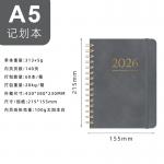 Professional Spiral Hardcover Notebook with Hardcover Binding in Black for sale