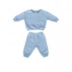 Custom Fleeced Cotton Crew Neck Pullover Sweatsuit 2PCS For Mommy And Me