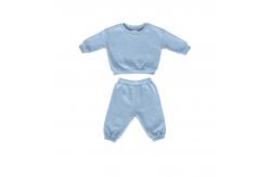 China Custom Fleeced Cotton Crew Neck Pullover Sweatsuit 2PCS For Mommy And Me supplier
