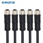 IP67 Pre Assembled M8 Sensor Connector With 15m PA / Black Cable Black Housing for sale