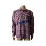 Pure Cotton Workers Fire Retardant Shirts Plaid Patterned Light Weight for sale